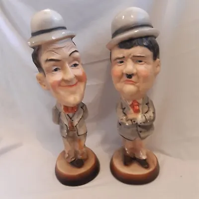 Vintage Laurel And Hardy Chalk Ware Figures Stan And Ollie Statues Models 40 Cm • £150