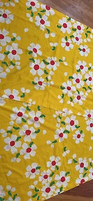 Vintage Handmade Flower Power Curtains-2 Sets-4 Panels-mid Century-groovy-MOD • $80