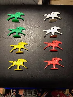 H Baron Vintage 9 Plastic Jockey Race Horses 'Day At The Races' Game Pieces VTG • $8.96