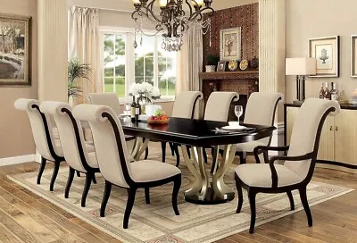 SPECIAL 9pcs Art Deco Design Dining Room Rectangular Table & 8 Chairs Set ICCQ • $2455.76