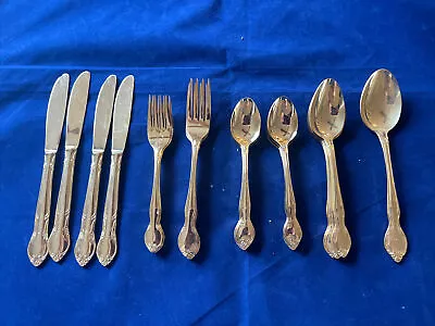 CI Stainless Steel Gold Plated PARLIAMENT Flatware Set Silverware • $30