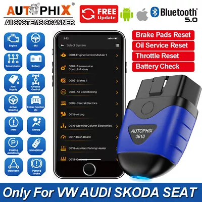 £44.99 • Buy OBD2 Scanner Diagnostic Tool All System ABS SRS Fault Code Reader EPB Oil Reset