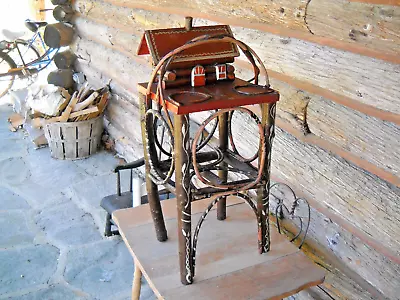 Primitive Folk Art Adirondack Twig Side Table Cabin Style • $149