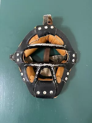 Vintage Baseball Platform Catchers Mask Metal / Leather 1960s Sports Collectible • $45