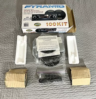 $15.50 • Buy Vintage Pyramid Car Stereo Cassette Radio 100 Kit + Speakers (NIB)