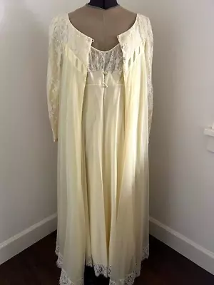 Vintage Claire Sandra For Lucie Ann Yellow Peignoir And Gown • $100