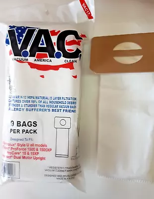 $16.98 • Buy Style U~HEPA Filtration Vacuum Bags For Electrolux, ProTeam, ProForce , Perfect 