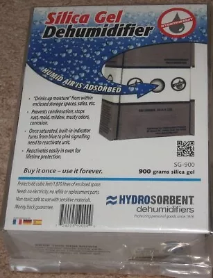 Hydrosorbent 900 Gram Reusable Silica Moisture Absorber Dehumidifier Desiccant • $36.99