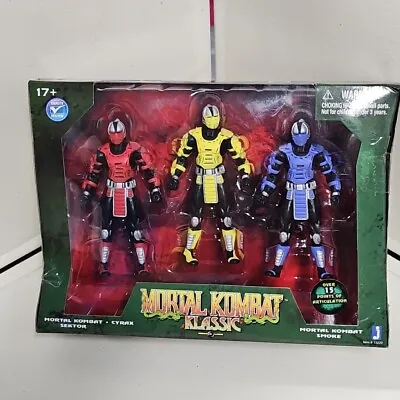 Mortal Kombat Klassic Cyrax Sektor Smoke 15 POA 3-Pack Jazwares MK WB  • $240