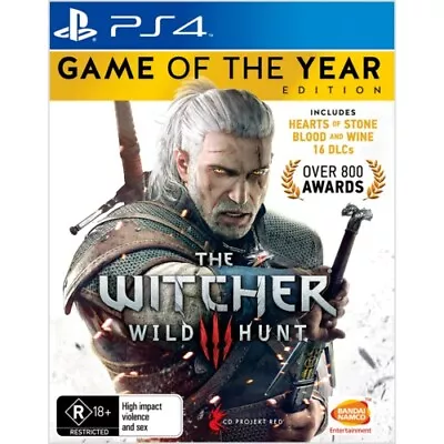 The Witcher 3: Wild Hunt Game Of The Year Edition  - PlayStation 4 Ps4 • $25.95