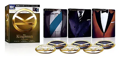 KINGSMAN 4K 3-MOVIE STEELBOOK COLLECTION Secret Service/Golden Circle/King's Man • $119.99