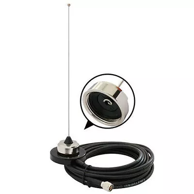 VHF 136-155MHz NMO Antenna Magnetic Mount MINI UHF RG58 Cable Mobile Radios • $23.99