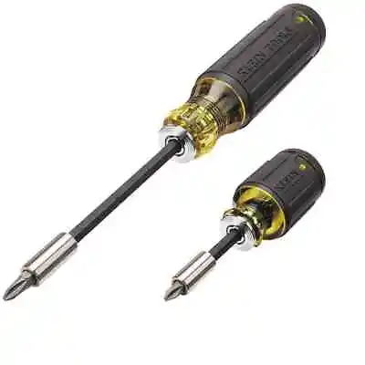 Klein Tools Screwdriver Set 2 Pcs Adjustable Length Multi Bit Impact Driver • $29.86