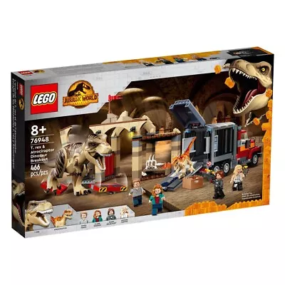 LEGO Jurassic World: T. Rex & Atrociraptor Dinosaur Breakout (76948). Brand New! • $105