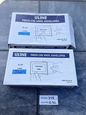 Uline Press-On Vinyl Envelopes 8”x5” And 4”x8” Display 66 MIX SIZE Envelopes. • $49.99