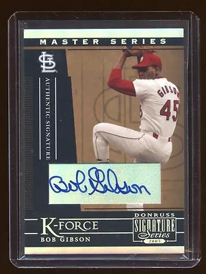 2005 Donruss Signature Bob Gibson Auto /20 Master Series Autograph  Rare Hof • $124.99