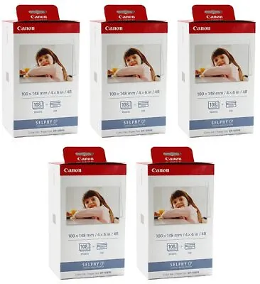 Canon KP-108IN Color Ink Paper Set 4x6 For Canon Selphy CP1300 CP1200 CP910 Lot • $207.79