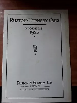 £21 • Buy Ruston And Hornsby Cars 1923 Models Spec And Sales Brochure