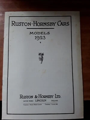 £21 • Buy Ruston And Hornsby Cars 1923 Models Spec And Sales Brochure