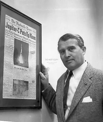 Von Braun Receives Framed Article On Explorer I Launch - 8x10 Photo (ep-249) • $8.87
