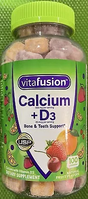 Vitafusion Calcium+D3 100 Gummy Supplement Vitamins. • $17.99