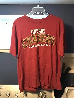 DreamChasers Meek Mill T Shirt DreamChasers LARGE Red SELF MADE 1987 NEVER SLEEP • $18