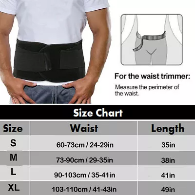 Magnetic Back Support Belt Brace Self Heating Lumbar Lower Waist Pain Relief NEW • $9.30