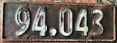 New Zealand  1937-38     License Plate  • $65