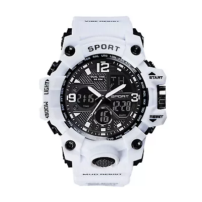 Mens Waterproof Watch Sport Military Analog Quartz Digital Wrist Watches US • $11.59