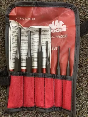 Mac Tools PP60KSS 6-Piece Pin Punch Set With Pouch (GAL141871) • $79.99