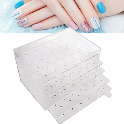 Nail Art Display Stand Acrylic 5Layers 60 Grids Removable Magnetic Adsorptio BOO • $57.81