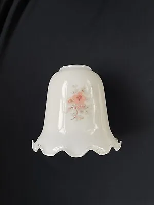 £12.50 • Buy Bell Pink Flower White Clip On Replacement Glass Lamp Shade Ceiling Wall Light