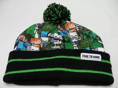 TIME TO MINE - MINECRAFT - One Size Stocking Cap Beanie Hat! • $10.49