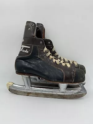 CCM Leather Tacks Hockey Skates Senior “A”  Blades Vintage 60s 70s Men’s Size 9* • $129.99