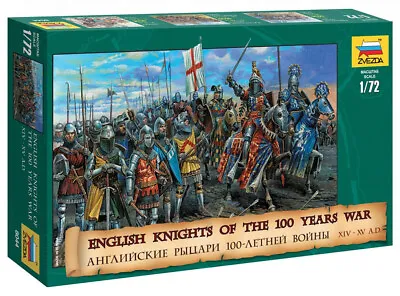 ZVEZDA 8044 1:72 English Knights - 100 Years War (1337-1453) - 33 Figures (12 Kn • £12.95