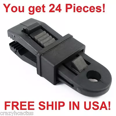 $19.99 • Buy 24 Pieces Heavy Duty Tarp Clips Clamps Great For Camping Canopies Tents Canvas