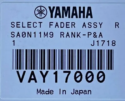 Original Yamaha VAY17000 Motorized Sliding Potentiometer Mono Fader Channel • $39.95