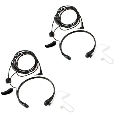 2X Throat Mic Earpiece For Yaesu Vertex VX-5R 3R 2R FT60R FT50R VX110 VX300 • $13.99