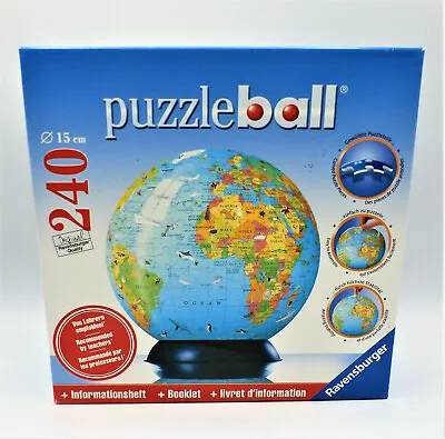 Ravensburger PuzzleBall 3D Globe Jigsaw Puzzle 240 Pieces  • $20