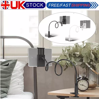 360º Gooseneck Table Bed Clamp Stand Holder Mount For IPad Tablet Flexible Arm • £8.89