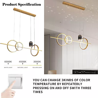 Modern LED Pendant Light Chandelier Dimmable Island Lamp Ceiling Fixture Bedroom • $51.30