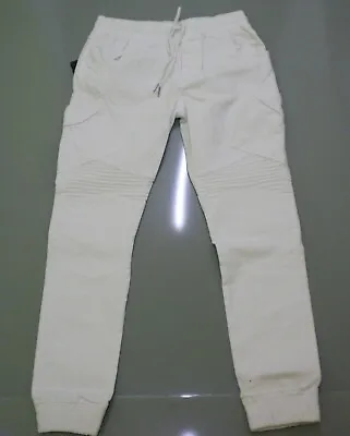 £40 • Buy White Cuff Jeans Drawstring Elastic Waistband Sizes John H