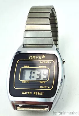 Vintage LCD Digital Quartz Watch Working With Stretch Expansion Band NEW • $9.95