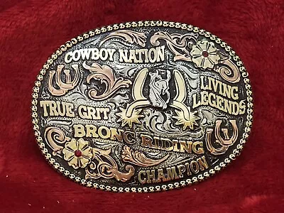 Champion Rodeo Trophy Belt Buckle Cowboy Nation Profession Bronc Riding☆rare☆106 • $185