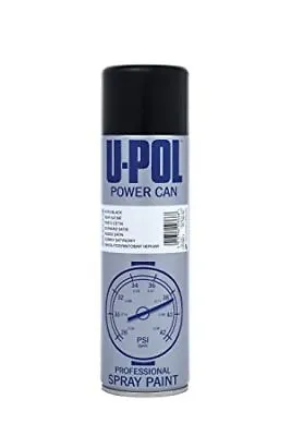 £6.95 • Buy U-Pol Power Can Satin Black Coat Aerosol Spray Paint 500ml High Coverage