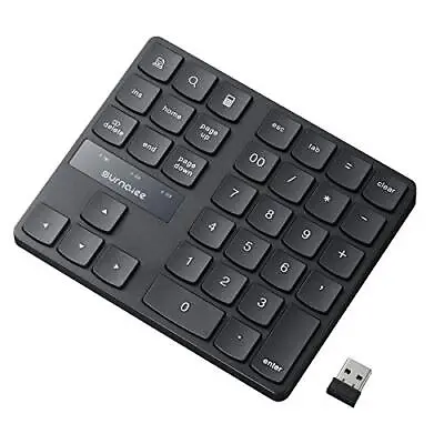 SurnQiee Wireless Numeric Keypad 2.4G Number Pad 35-Keys Financial Accounting • £19.99