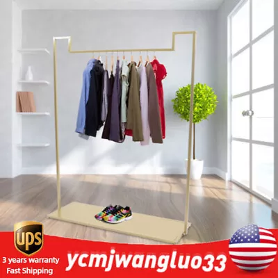 Clothing Rack Metal Standing Gold Garment Rack Clothes Display Stand Boutique  • $48.45