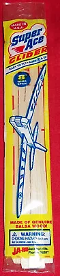 Vintage Ja-Ru Balsa Wood 8” Super Ace Glider USA Old Toy Model Airplane Plane US • $9.95