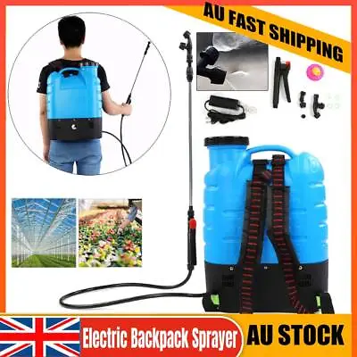 $69.89 • Buy 16L Electric Weed Sprayer Rechargeable Battery Backpack Garden Farm Pump Spray
