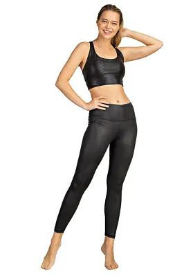 $24.65 • Buy Womens Athleisure Wear Compression Leggings Faux Leather Spanx | FREE SHIPPING